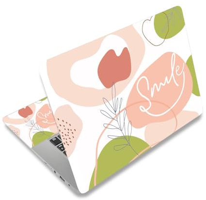 Pellicola adesiva per laptop da 4,5, 12, 13, 13,3, 14, 15, 15,4, 15,4, 15,6, 15,6, in vinile, pellicola protettiva per notebook (2 polsiere incluse), rimovibile, riutilizzabile, facile da