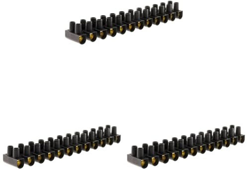 Barrettes 12 plots Noir dimensions 16mm² - Zenitech (Lot de 3)