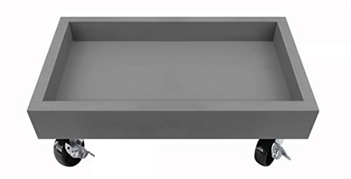Plant Pot Trolley,Plant Trolley Caddy Plant Pallet with Castor Wheels Flower Pot Stand Easy Moving Rolling Planter Dolly Trolley，Flower Pot Base for Garden Indoor Outdoor (Color : Grey, Size