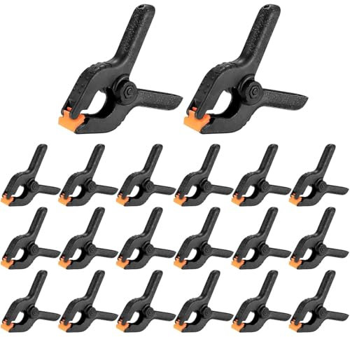 BRAVECOW 20pcs federklemmen，Klemmzwingen mit großer Spannweite，klammern, Leimzwingen mit hoher spannkraft für DIY, Fotohintergrund,Handwerk,Ateliers