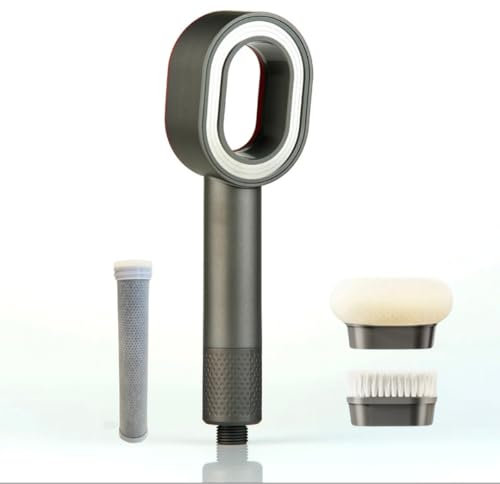 OhCleany® Duschkopf Set mit 2 magnetische Reinigungsbürsten und Carbon-Aktivekohlefilter, Hochdruck Handbrause mit Filter entfernt,Chlor, Kalk und Bakterien - Wassersparend