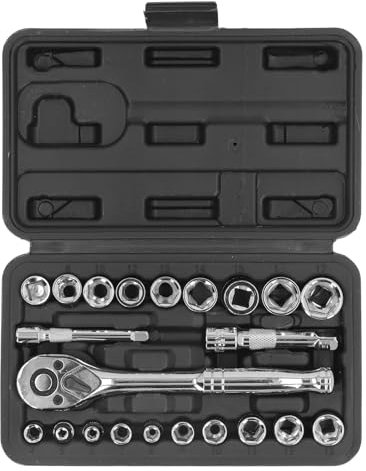 NINESHE 3/8 1/4 Hex Socket Wrench Set 72 Teeth Quick Release Ratchet Wrench Automotive Repair Kit
