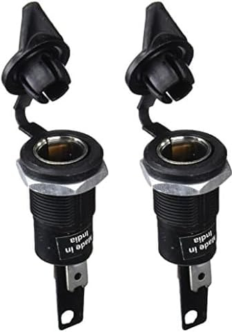 HELLA Steckdose - 12V - 1-polig - Flachsteckanschluss - Stecker: Flachstecker - Länge: 65.3mm - schwarz - DIN/ISO: 4165 - Blister - Menge: 1-8JB 004 777-002 (Packung mit 2)