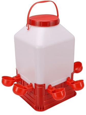 Greensen Kycklingvattendare, 10L Stor Kapacitet Plastfontän för Fågel med Lättstädad Design, för Ankor, Höns och Annan fjäderfä