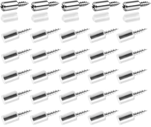30 Stück Regalbodenträger, Einlegeboden Halter mit Gummischutz, Selbstschneidende Schraube Regalbodenträger, Regalstifte Regalböden Halterung Schrankboden Halter für Möbel