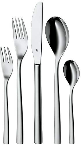 WMF Palermo - Cuberteria 30 Piezas 6 Comensales de Acero Inoxidable Cromargan con Acabado Pulido, Apto para Lavavajillas