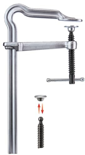 BESSEY Omega-Schraubzwinge GMZ30ZK | 300 mm Spannweite | 140 mm Ausladung | OMEGA-Bogen reduziert Spannkraftverlust bei Vibrationen und sorgt für konstante Fixierung und präzise Ergebnisse
