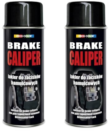 DECO COLOR BRAKE CALIPER DRUM SPRAY PAINT HIGH GLOSS MOTO CAR SPORT TUNING (black)