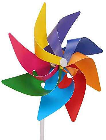 Uteruik Girandola a vento decorazioni per feste, giardino, ruota del vento piccione uccelli Scarer scoraggiare talpe 1 pz