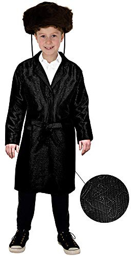 Dress Up America Judiska rabbiner Purim Bekitcha-dräkter med flera färger för barn