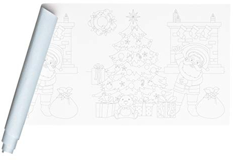 Clairefontaine 34184C - Rolle Freskenpapier/Malpapier mit Vordruck, 120g, 10x0,50mideal für Gruppenaktivitäten, 1 Seite weiß, 1 Seite blau, Nordpol, 1 Rolle