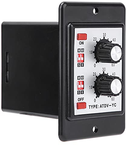 Relé temporizador temporizador doble On Off Perilla control tiempo 6S-60M (AC (110/220v))
