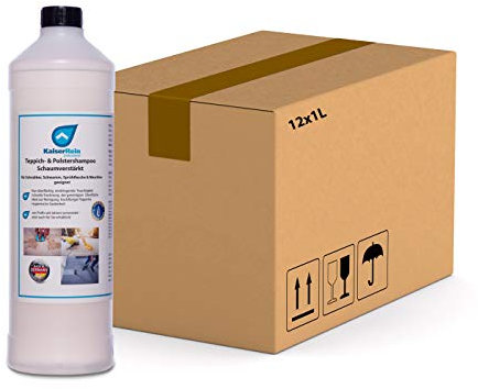 KaiserRein 12 x 1 L Teppichreiniger I Polsterreiniger für Auto, Teppich und Polster I Textilreiniger Konzentrat Teppiche Autositze I Waschsauger geeignet ohne Separate Sprühflasche