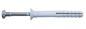 Cheville à frapper tête fraisée, avec clou vis TF 6x60, lot de 100