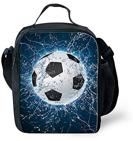 YuuHeeER - Scatola porta pranzo per ragazzi, per bambini, con scatola da calcio, colore: blu