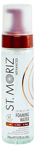 St. Moriz Advanced Express Selbstbräunungsmousse | Transparentes Mousse | 1 Stunde - leichte Bräune, 3 Stunden - mittlere Bräune, 6 Stunden - dunkle Bräune