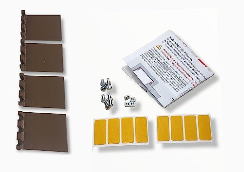 nodeko Plissee Montage ohne Bohren mit Universal Klebeträger (braun)