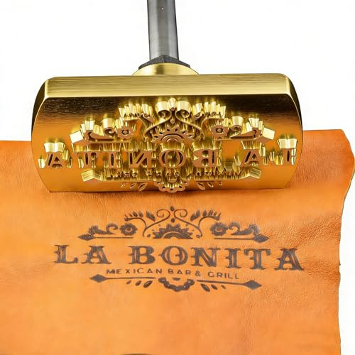 Individuelles Branding-Eisen für Holz, personalisiertes Holzstempel-Logo als Geschenk für Holzarbeiter und Lederhandwerk, Lebensmittel-Branding-Eisen (5.1x5.1cm)