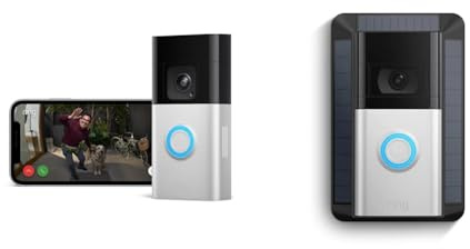 Découvrez la sonnette vidéo Pro sans fil Ring + Chargeur solaire (2e génération) par Amazon | Caméra/sonnette avec vidéo en plan moyen, détection de mouvements 3D, vision nocturne couleur et Wi-Fi