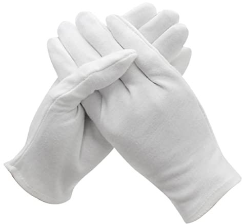 Hemobllo 12paar Baumwollhandschuhe Weiß Leichte Schutzhandschuhe Für Industrie Gartenarbeit Handarbeiten Auktionsgebrauch Sicherheitshandschuhe Auktionshandschuhe