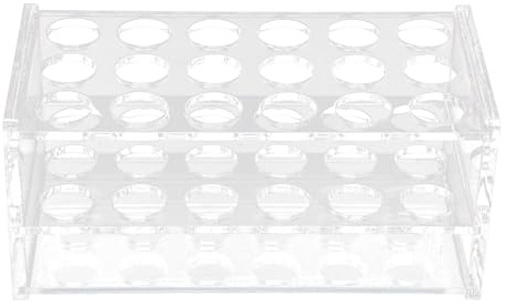Yusat Acryl Reagenzglas Gestell 17mm Röhrchen 18 Löcher Transparent Reagenzglas Halter 10ml 15ml Rohr
