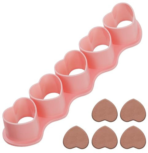 Ausstechformen, Kunststoff Mini Ausstechformen Brotdose Cracker Ausstecher Keksausstecher Stempel zum Backen Schokolade Einschließlich 5pcs Hohlräume (Herzform)