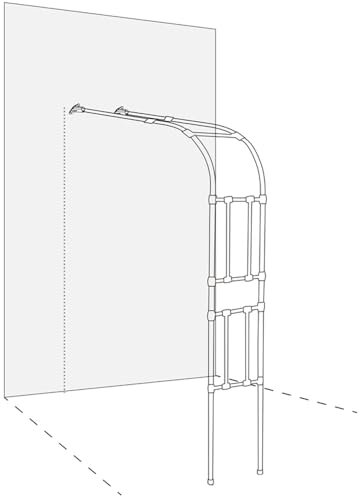 Halbbogen Gartenbogen Rankbogen aus Stahl Rosenbogen für Kletterpflanzen,Balkon,Hinterhof RosenHalbbogen(Schwarz 240CM H)(Weiß,150x240cm)