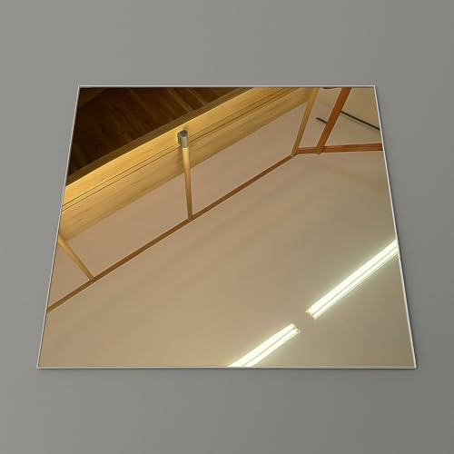 AtHaus® Acrylspiegel Gold – 3 mm – 40x40 cm – Zuschnitt nach Wunsch | Flexibel, biegsam & unzerbrechlich – rahmenloser Kunststoffspiegel für Spiegelfliesen, Dekoration & individuelle Projekte