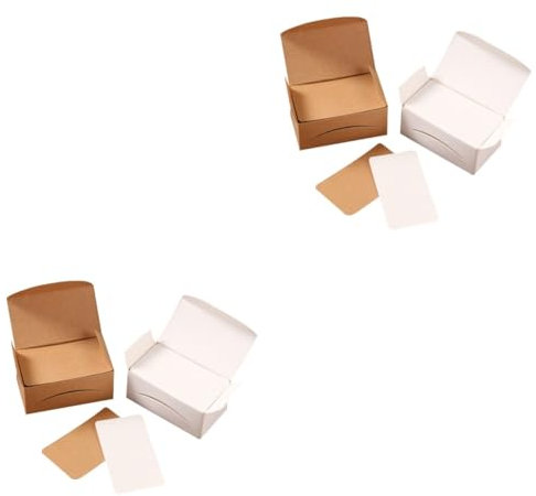 Gogogmee 400stücke Retro Grußkarten Aus Kraftpapier Leere Postkarten Für Graffiti-nachrichten Karten Weiß Und Kraftpapierfarbe Für Notizen Und Kreative Botschaften