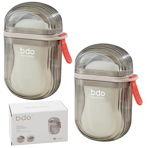 HENGBIRD 2 Pcs Boîte à Savon Portable de Voyage, Boîtes à Savon avec Couvercle Porte-Savon Étanche et Scellé pour la Maison, la Salle de Bain, Les Voyages, la randonnée