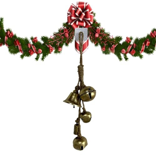 Xiwhuua Dekorative Glocken für die Tür, Weihnachtsglocken zur Dekoration,Dekorative Vintage Kuhglocke | Weihnachtsbaumschmuck, dekorative rustikale Kuhglocken für Geburtstag, Hochzeiten, Garten