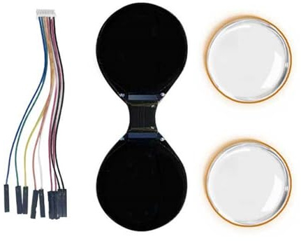 BFLKY Miniatur-0 71-Zoll Rund LCD Display Mit Doppeltem Augenbildschirm Für Einfache Integration Von Wearables Und Elektronik