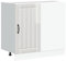 vidaXL Sink Base Cabinet Lucca - Gloss White Engineered Wood Kitchen Storage, 86x46x81.5 cm, Adjustable Feet