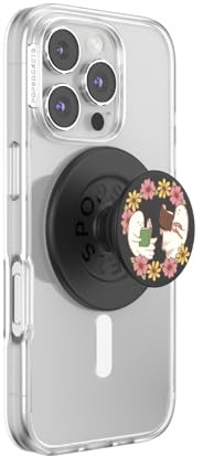 PopSockets Phone Grip for MagSafe with Kickstand, Magnetic Stand, Swappable Top, Secure Hold for iPhone MagSafe Cases, Phone & Tablet Grip - Bookish Besties