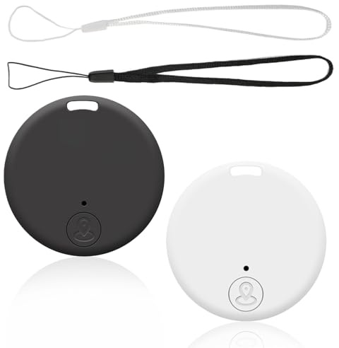 Localisateur de Clés 2 Pack | Porte Clé GPS Tracker Bluetooth Key Finder Smart Tag Compatible iOS et Android | Localisateur d'objets pour trouver des clés | Matériau Robuste