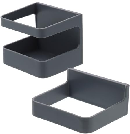 Vaguelly Paragüero de Pared Moderno Negro Diseño Desmontable y Compartimentos para Almacenamiento en Hogar, Soporte Multiusos para Paraguas Esquinas Redondeadas y Diseño Creativo