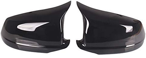 Spiegelkappen,Auto Rückspiegel Abdeckung Fit verwendung for BMW 5 Serie F10 F11 2010-2013 Auto Rückspiegel Abdeckung Seitenflügel Schutzrahmen Abdeckungen Kohlefaser-Trimmschale(Noir)