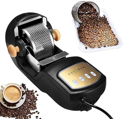 Tostatrice elettrica per caffè, tostatrice automatica per chicchi di caffè da 1600 W, macchina per tostare il caffè in casa, rullo professionale per caffè ad aria calda regolabile a 7 velocità