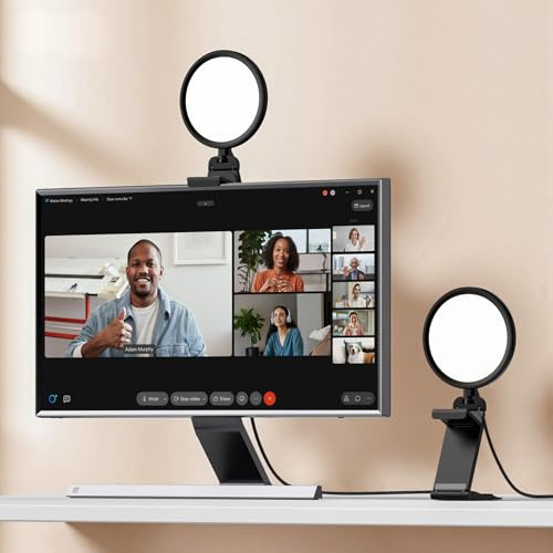 LitONES 5 Ring Light For Zoom Meetings, Eye-Caring LED Desk Ring Light For Video Calls, Clip on Light With Phone Holder For Computer/Laptop/Webcam, Desk Light For Video Recording/Streaming/Selfie