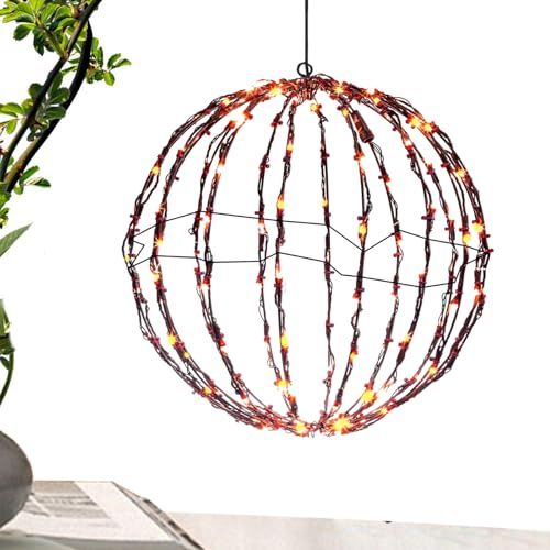 Genérico Luci a sfera a LED | Sfere di luci natalizie per esterni - Sfere decorative per alberi di Natale notte matrimoni interni