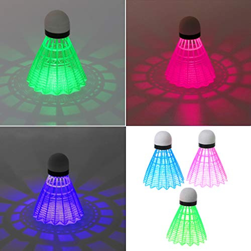 ECVGHD 3 st LED lysande badmintonbollar inomhus utomhus sport träning badminton