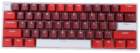 Dpofirs Clavier Mécanique RVB sans Fil à 61 Touches |Connexion à 3 Modes, Commutateurs Bleus Remplaçables à Chaud et Rétroéclairage Couleur 16M (Rouge)