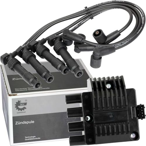 BandelOne enthält Zündkabel Satz+SKV Zündspule passend für Astra F Corsa B Tigra 1.4 1.6 16V
