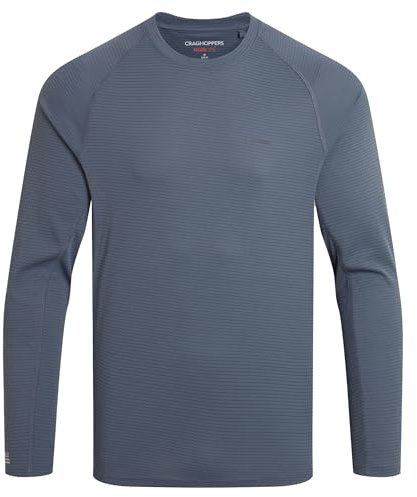 Craghoppers Mens NosiLife SolarShield+ Long Sleeve T-Shirt - Dark Pewter - L