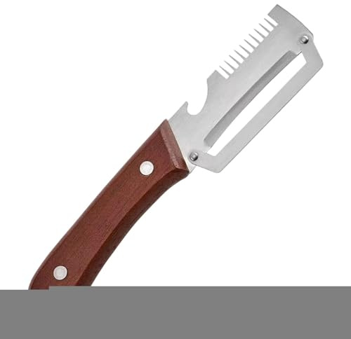 Pelador De Verduras En Acero Inoxidable | Con Mango De Madera Multifuncional,Cortador Manual Para Frutas Y Verduras | Adecuado para Pepino Calabacín Berenjena Pera Hogar Picnic Restaurante