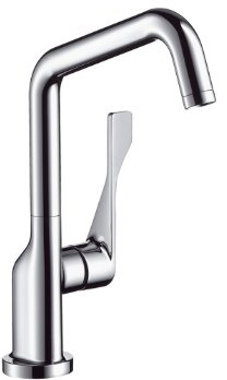 AXOR Citterio Einhebel-Küchenarmatur, Komfort-Höhe 263mm mit Schwenkauslauf, Edelstahl Finish