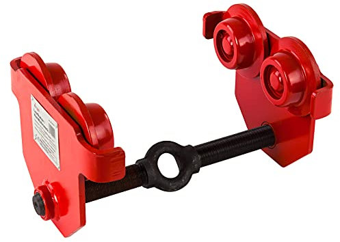 DEMA Laufkatze Handlaufwerk 2 t – Handfahrwerk, Rollfahrwerk, Schienenlaufkatze, Hebevorrichtung, Kran, Winde, Seilzug – robust, langlebig, Werkstatt, Industrie, Lager