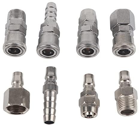 8 piezas de manguera de aire de conexión rápida de 1/2 BSP accesorios conectores de acoplador de manguera compresor de aire neumático enchufe rosca macho hembra