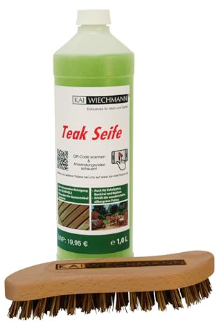 Kai Wiechmann Teak Seife mit Wurzelbürste ✓ schonend & umweltverträglich ✓
