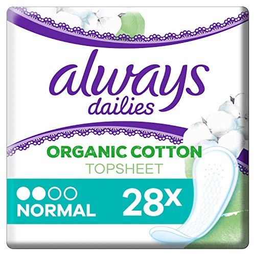 Always Dailies Slipeinlagen aus Baumwolle, normal, 224 Einlagen, 100% Bio-Baumwolle, Oberlaken